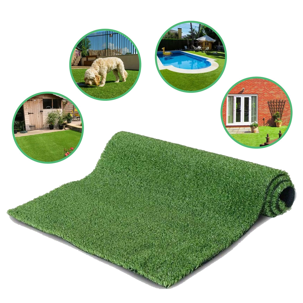 JXXRZ Artificial Grass Mat 3x16ft - Pet-Friendly Fake Turf w/Drainage Holes, Rubber Backing for Indoor/Outdoor Lawn & Patio