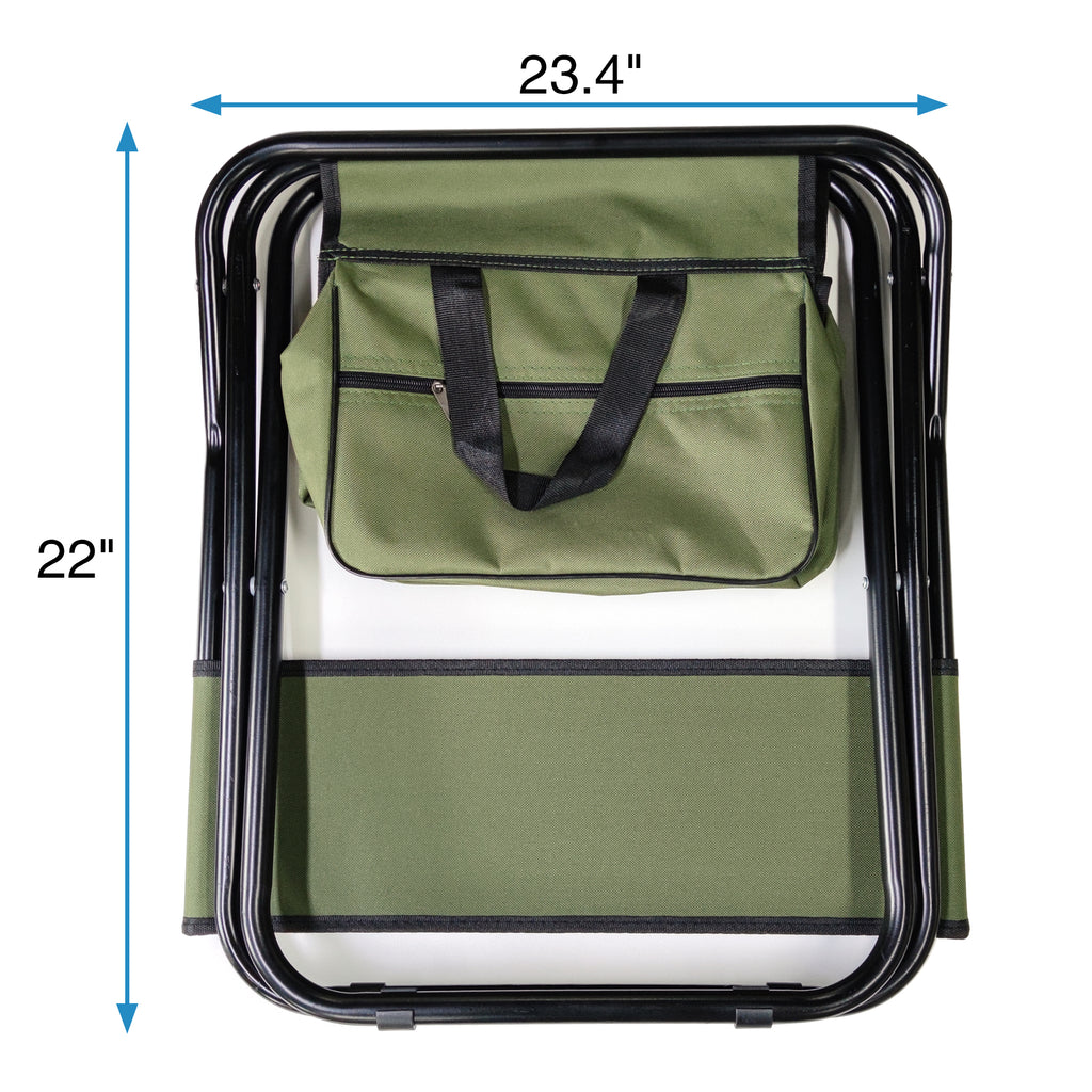 JXXRZ 2-Pack Folding Camping Chairs with Storage Bag, Portable for Indoor Outdoor Beach Picnic, Green