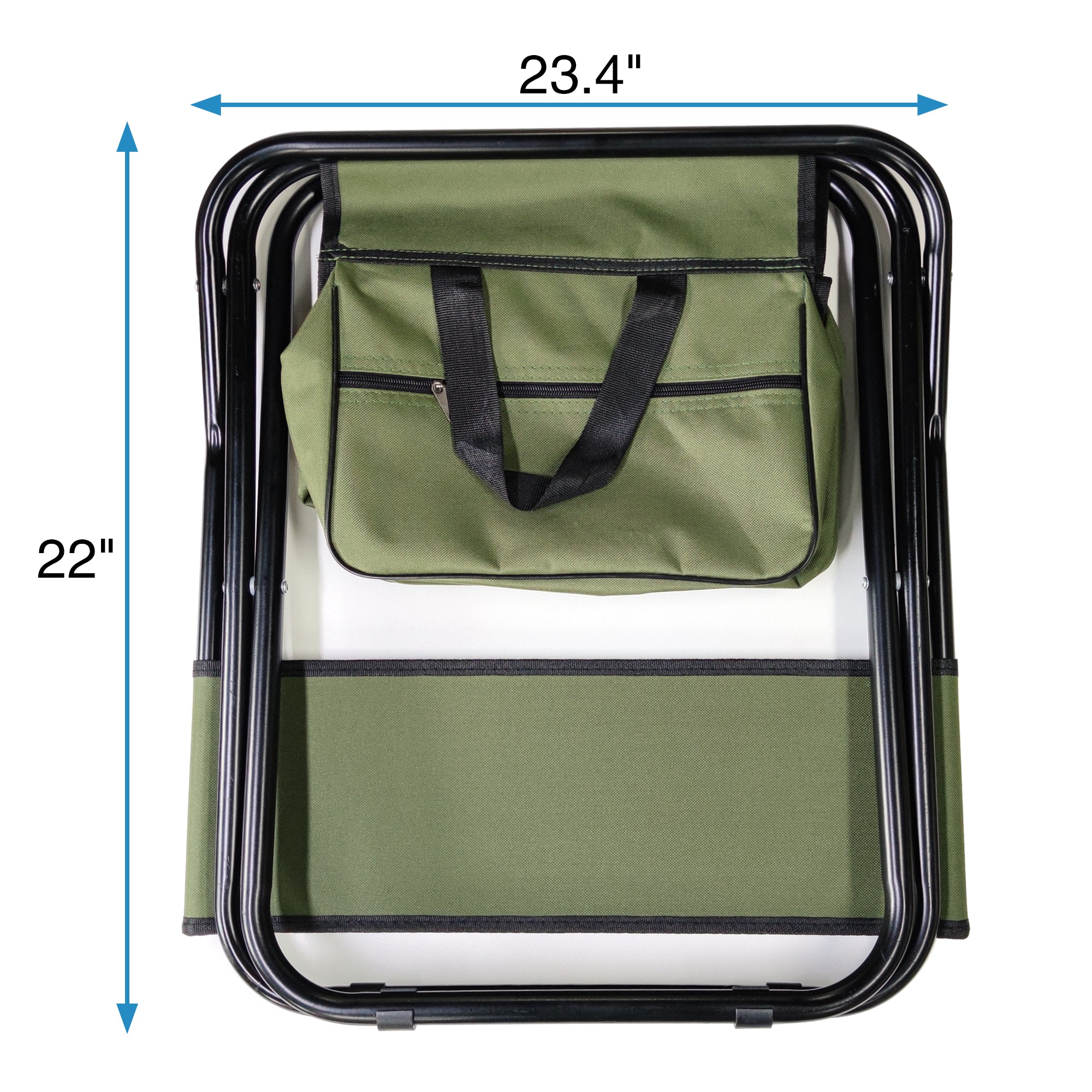 JXXRZ 2-Pack Folding Camping Chairs with Storage Bag, Portable for Indoor Outdoor Beach Picnic, Green