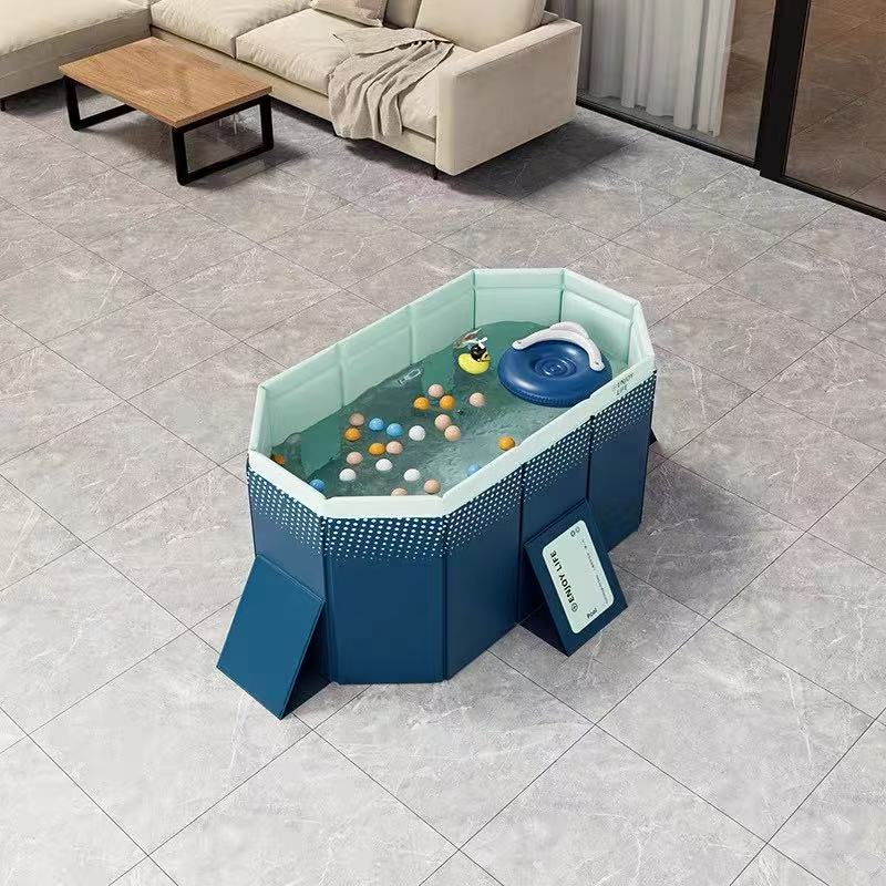 JXXRZ 65in Foldable Hard Plastic Pool, Thickened PVC Portable Design for Kids/Adults/Pets Indoor Outdoor
