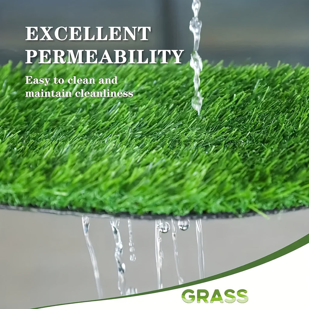 JXXRZ Artificial Grass Mat 3x16ft - Pet-Friendly Fake Turf w/Drainage Holes, Rubber Backing for Indoor/Outdoor Lawn & Patio