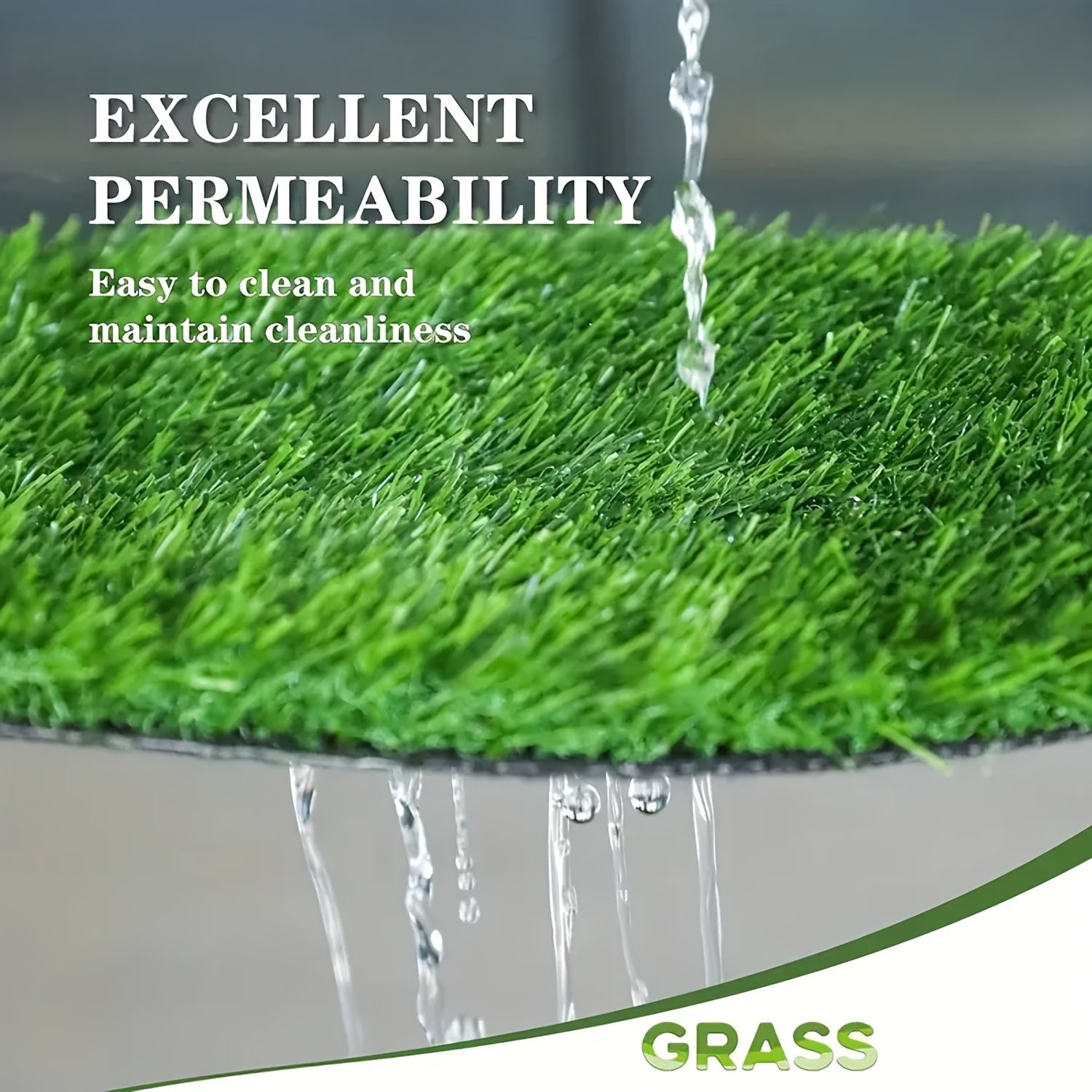 JXXRZ Artificial Grass Mat 3x16ft - Pet-Friendly Fake Turf w/Drainage Holes, Rubber Backing for Indoor/Outdoor Lawn & Patio