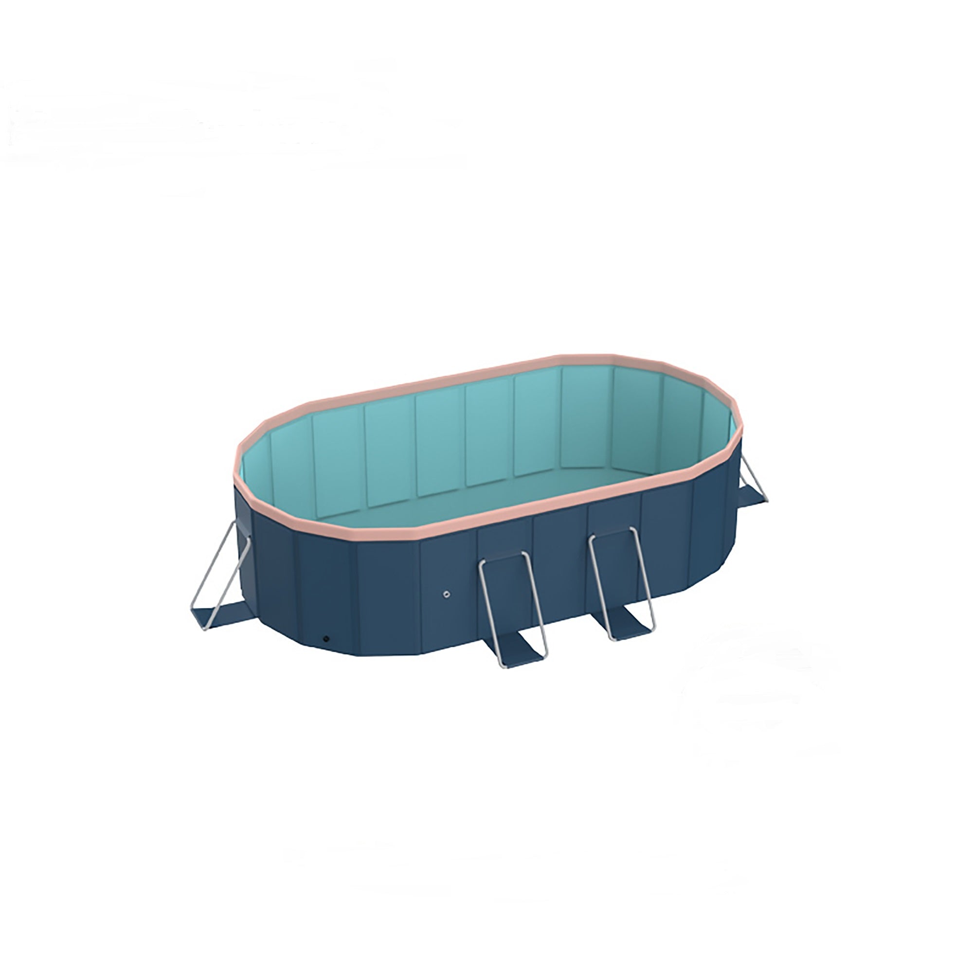 JXXRZ 71in Oval Foldable Hard Plastic Pool, Thickened PVC Portable Design for Kids/Adults/Pets Indoor Outdoor